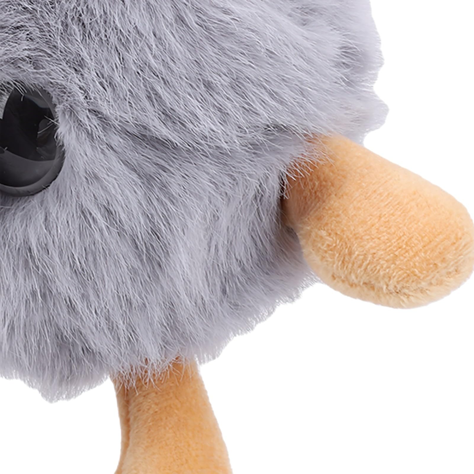 POENVFPO Juguete de Peluche Inteligente AI, Animal de Peluche de Aprendizaje Interactivo con Reconocimiento de Voz de 66 Idiomas para Niños a Partir de 3 Años (Grey)