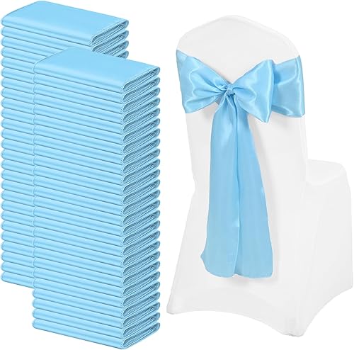 Vista 74 de 72 fundas universales para sillas de satén rojo, con lazos para silla, reutilizables, suministros para Navidad, bodas, recepciones, eventos