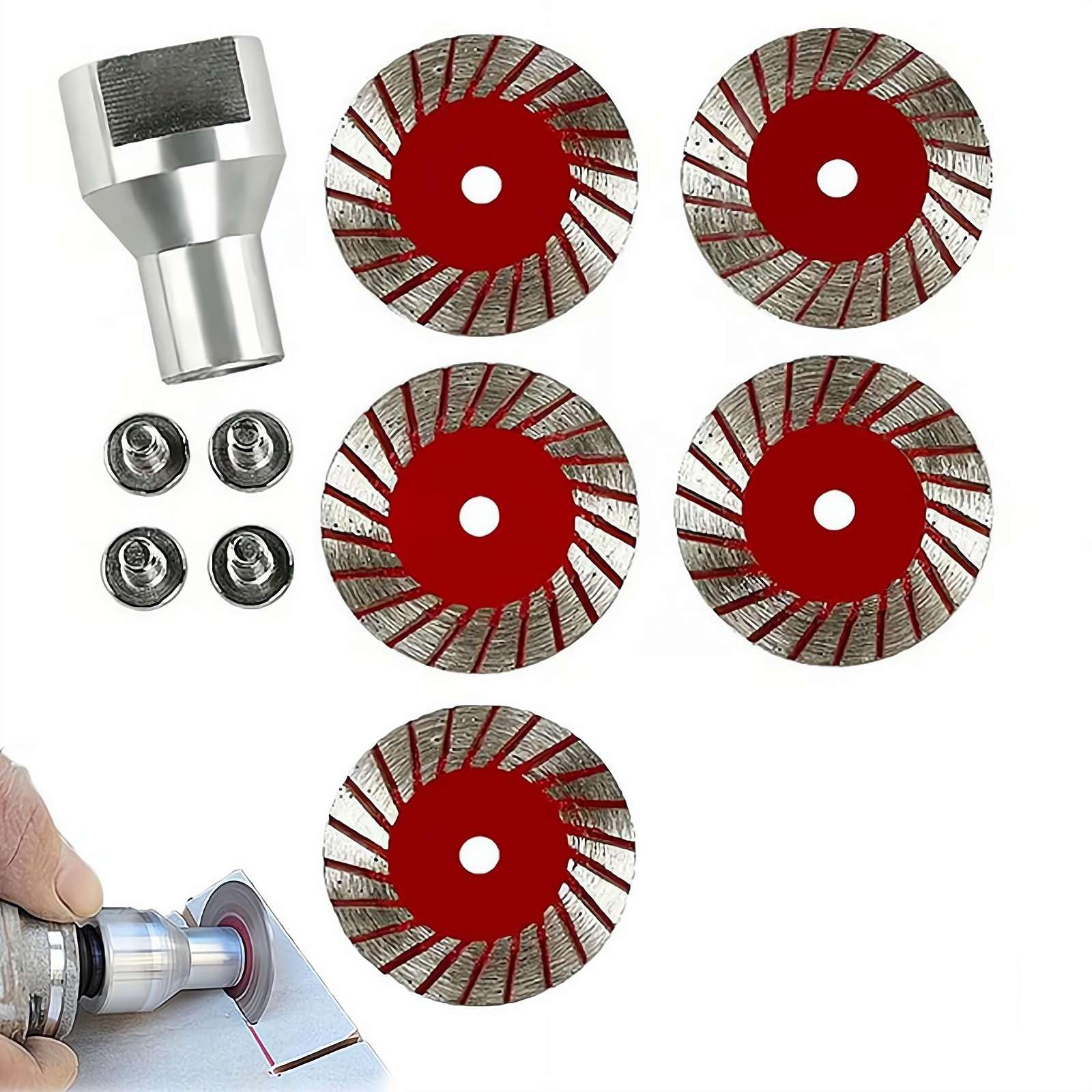 1.57" Diamond Saw Blades Set, Tile Grinder Cutting Blades, 40mm Multi-Functional Professional Mini Diamond Cutting Blade Set, for Granite, Marble, Sandstone for Grinder