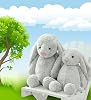 Sleeping Friend Long Ear Bunny Plush Rabbit 65cm Gray