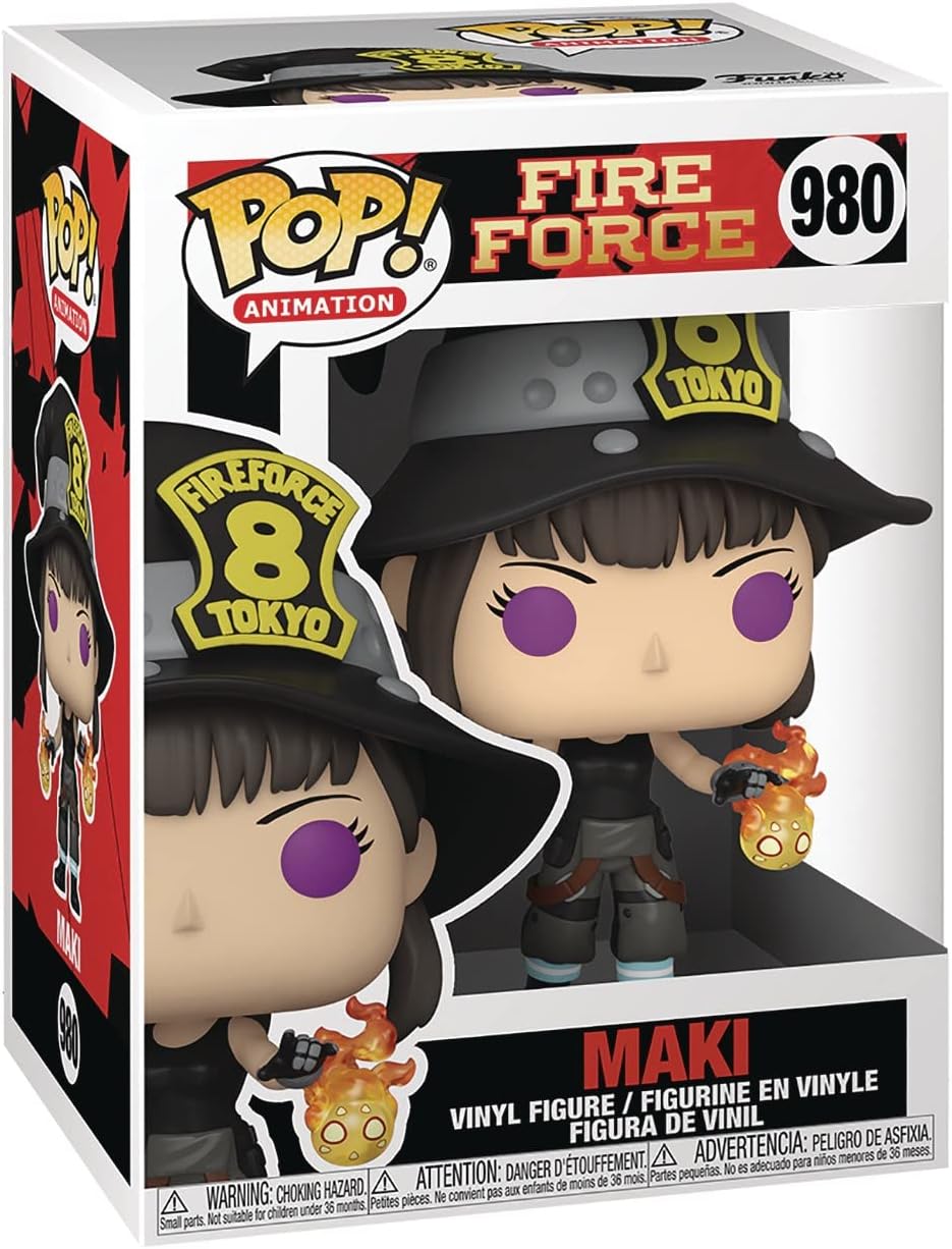 Fire Force - Maki Funko Pop! Vinyl Figure (Bundled with Compatible Pop Box Protector Case), 3.75 inches