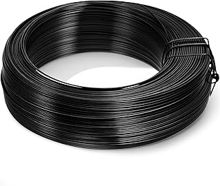 LEIFIDE Wire in Galvanized, 18 Gauge x 1000ft Hardware Cloth Roll Tie Tool Annealed Galvanized Steel Hobby Wire Flexible Reel for Home Decoration Industrial (Black)
