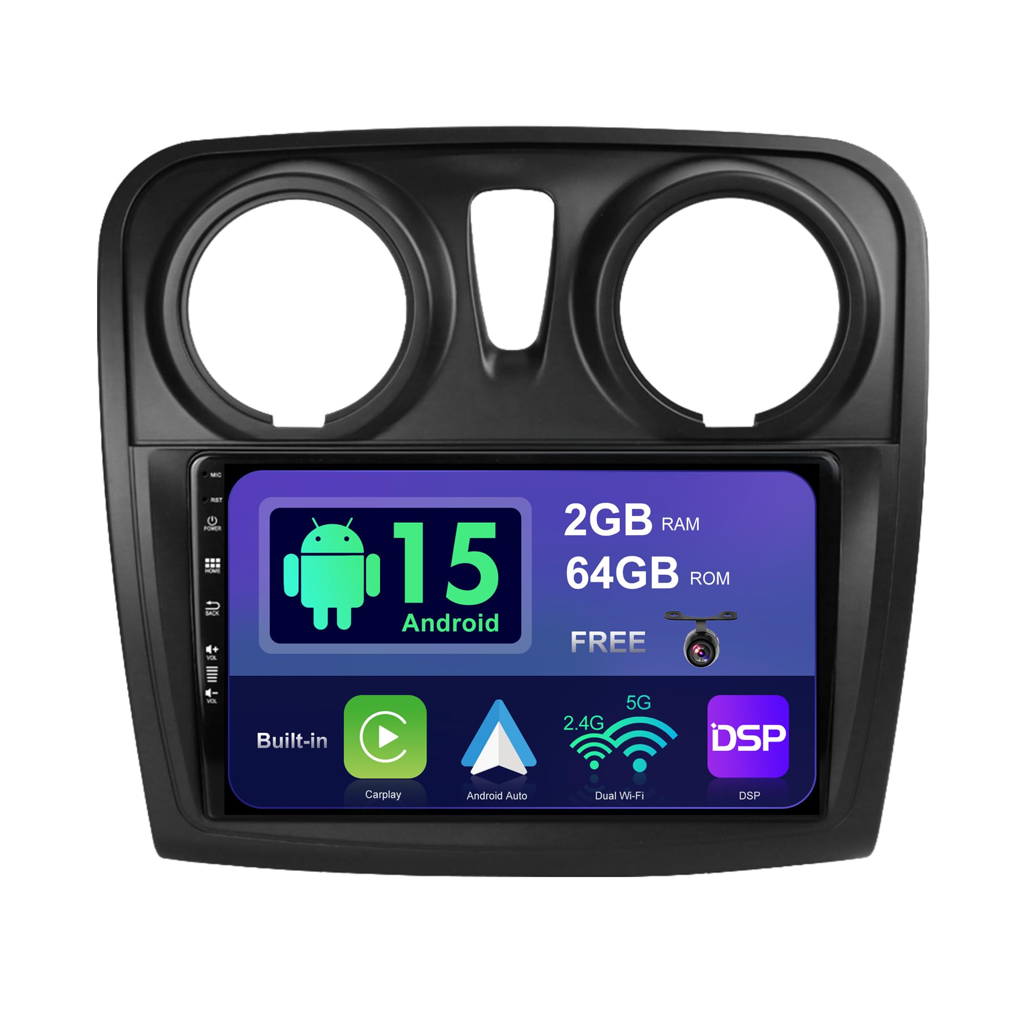 Autoradio Android 15 Dacia Sandero pour remplacer un écran cassé