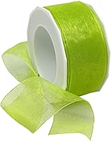 Vista 17 de Morex Ribbon 91803/100-609 Cinta de nailon Organdy, 5/8 pulgadas por 100 yardas, color rojo