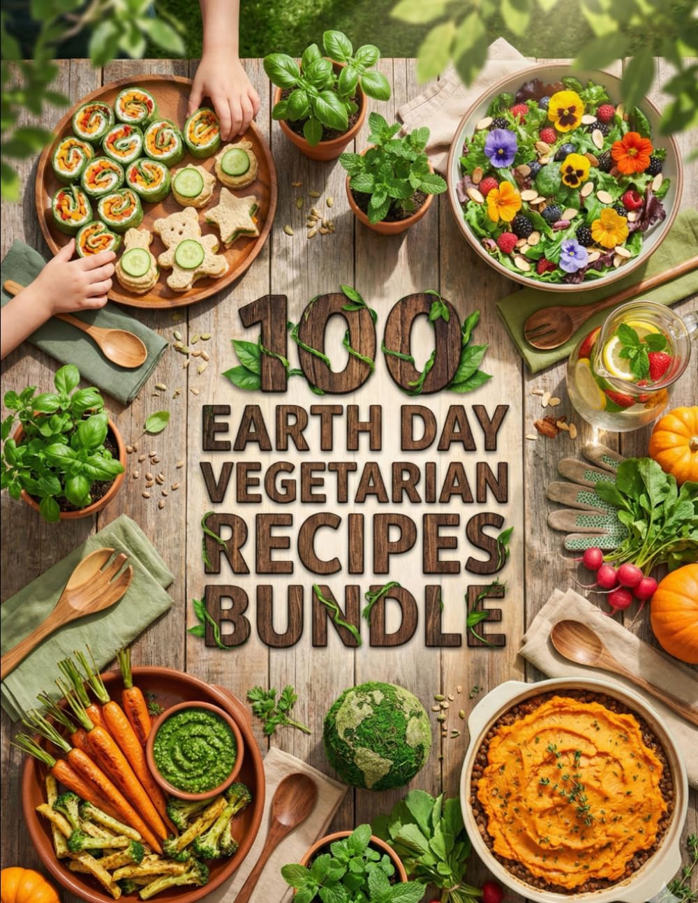 100 Earth Day Vegetarian Recipes Bundle: The Ultimate Collection of High-Protein, Zero-Waste, Garden Party, and Kid-Friendly Plant-Based Meals for a Sustainable Planet.