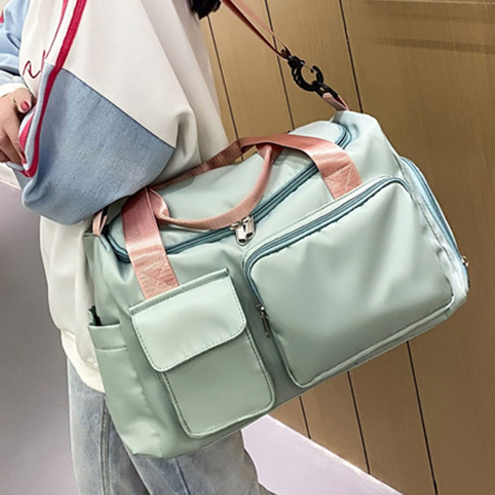 Torebki dla kobiet torba podróżna torebka na bagaż damska torba na ramię duża pojemność wodoodporna nylonowa sportowa torba na siłownię damska torba crossbody