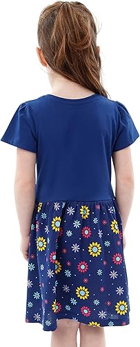 Vista 5 de Disney Frozen Dress Girls Vestido de Anna y Elsa para niñas Vestidos de manga larga de Frozen para niñas