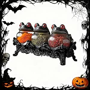 Witchy Frog Apothecary Spice Jars, Unique Witch Spice Jars, Gothic Food ...