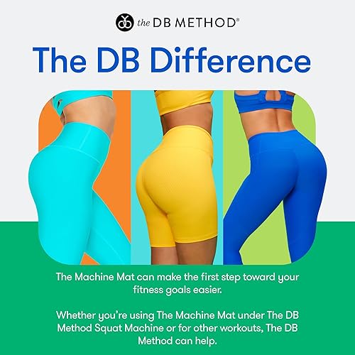 Miniatura 5 de The DB Method Alfombrilla de yoga a máquina para gimnasio en casa, equipo de ejercicio, estabilidad de máquina, tapete antideslizante para