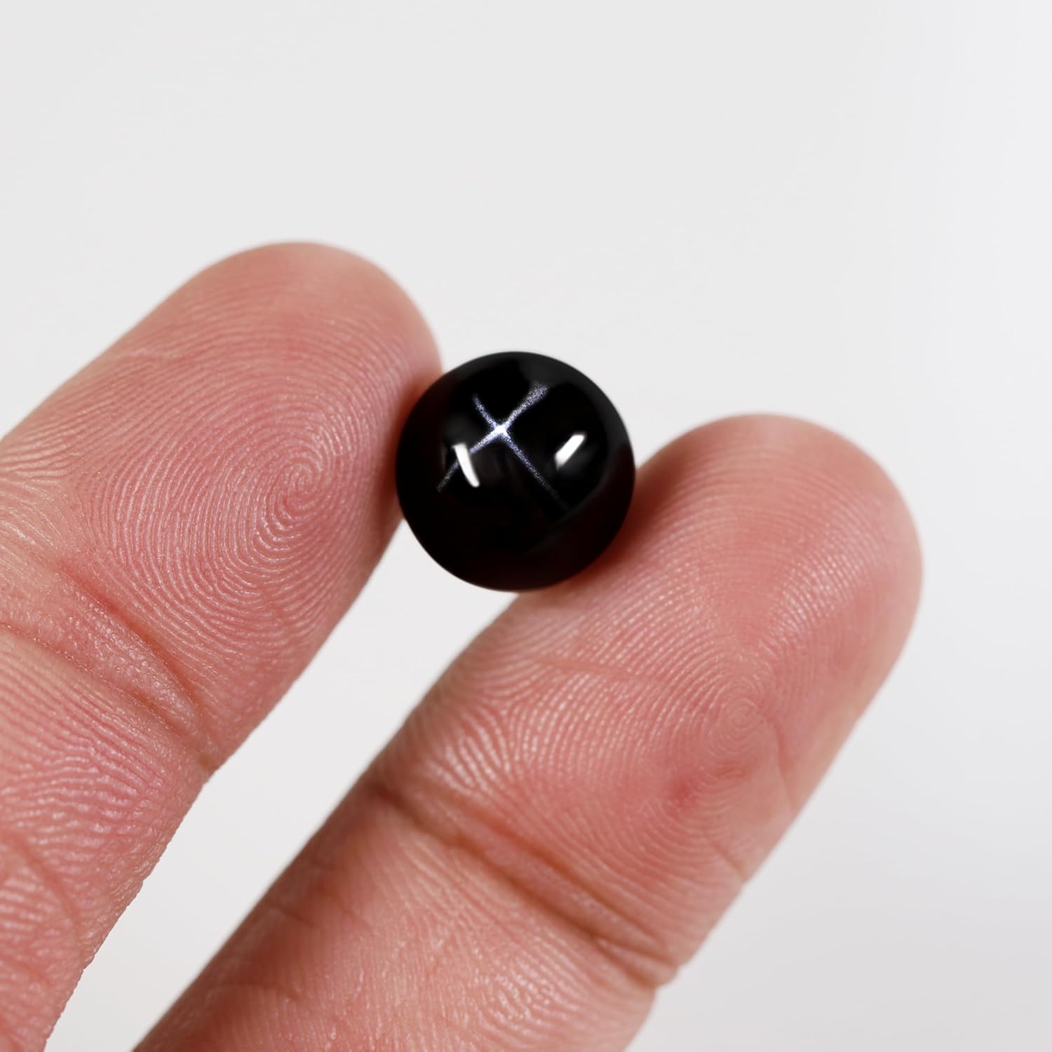 Natural Black Star Diopside (11 mm) Round Cabochon Birthstone Loose Gemstone For Ring Pendant and Jwelery Making (1 Piece)