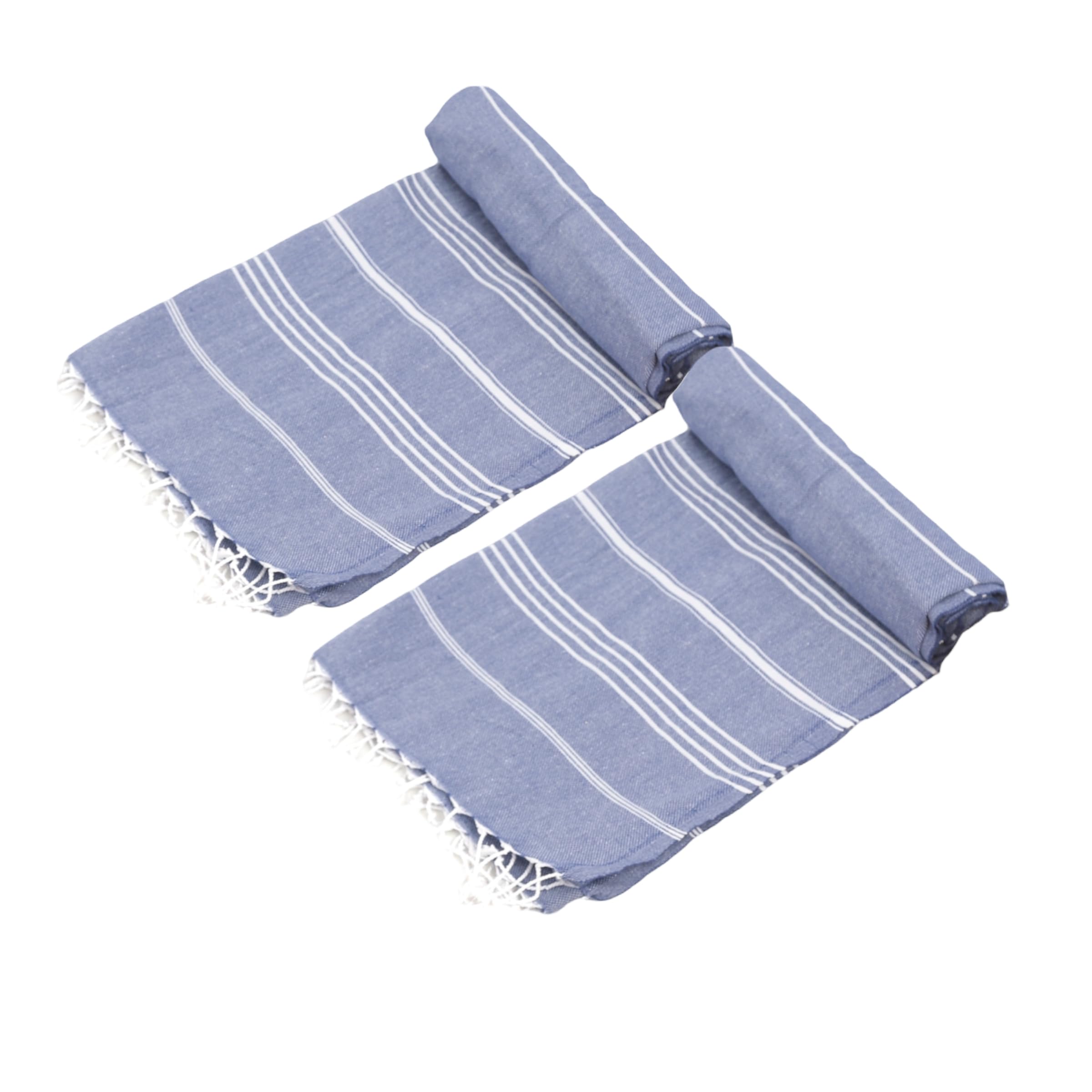 Strandtuch Hamamtuch Saunahandtuch Set - 1er & 2er Pack 100% Baumwolle - Hochwertiges Badetuch und Duschtuch - Picknickdecke, Extra Leicht