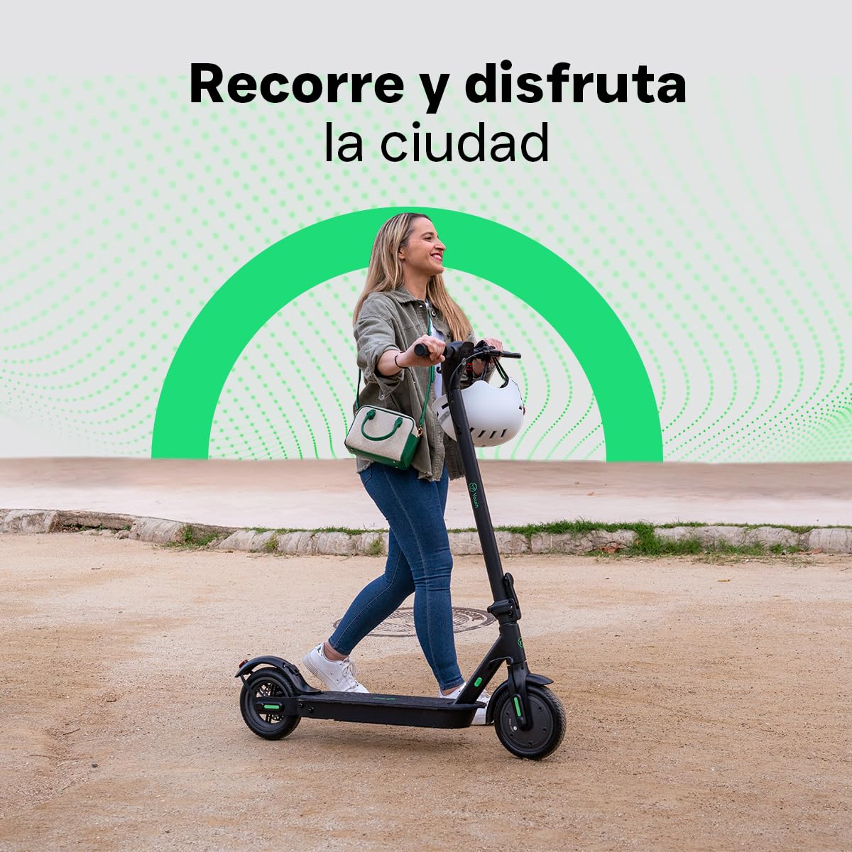 Youin Patinete Eléctrico L2 8.5", Suspensión Trasera, Pantalla LCD, Luces LED, Ruedas 8.5 Pulgadas, Freno de disco.