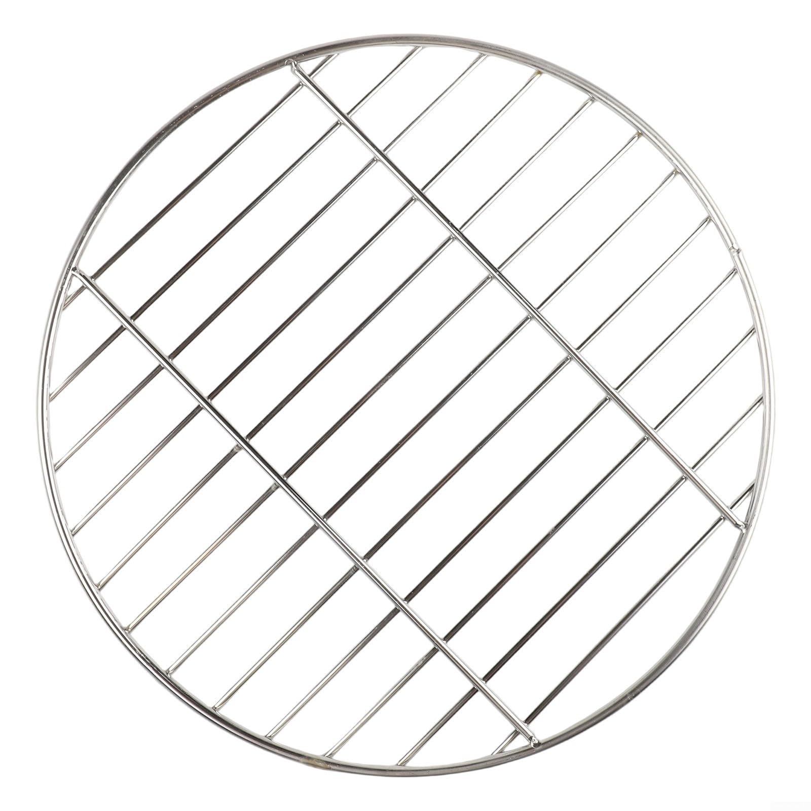 Stainless Steel Round BBQ Grill Net, Heavy Duty Welded Barbecue Grid for Camping Outdoor Picnic Garden Party, Mirror Polished Easy Clean Cooking Rack, 30cm/35cm/40cm(35cm)