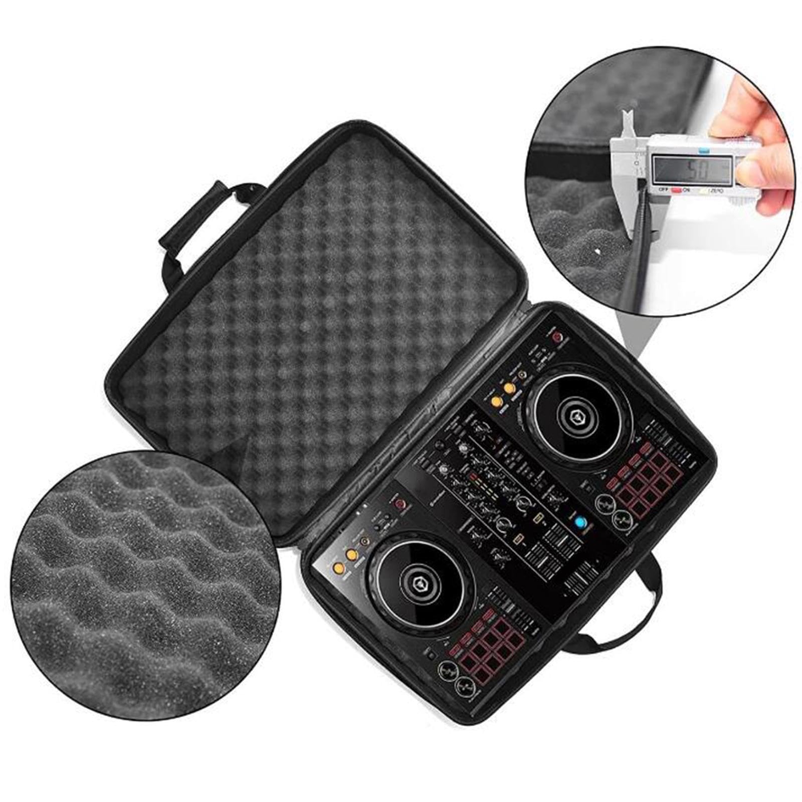 IOIUSKKU Estuche rígido con correa de hombro ajustable, estuche de EVA para controlador de DJ, apto para DDJSx DDJ-1000, bolsa de viaje ligera, bolsa de viaje