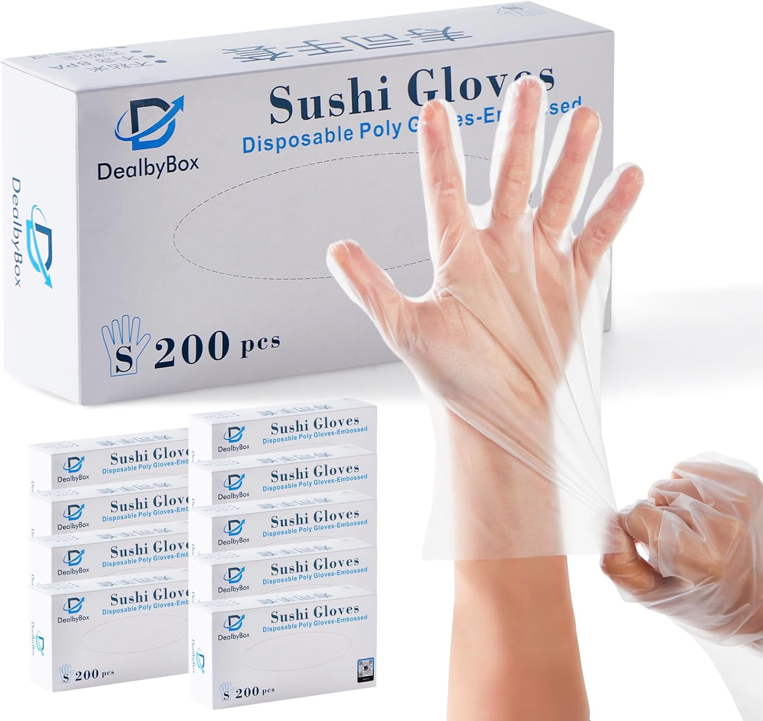 Non-Stick Sushi Gloves - 1000 Pack. Professional Food Grade Gloves For All Sushi Prepping and Making. S/M/L