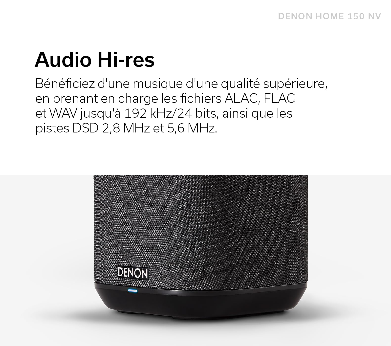 Denon Home 150 NV Enceinte sans Fil avec Technologie multiroom intégrée HEOS, Bluetooth, Apple AirPlay 2 - Noir