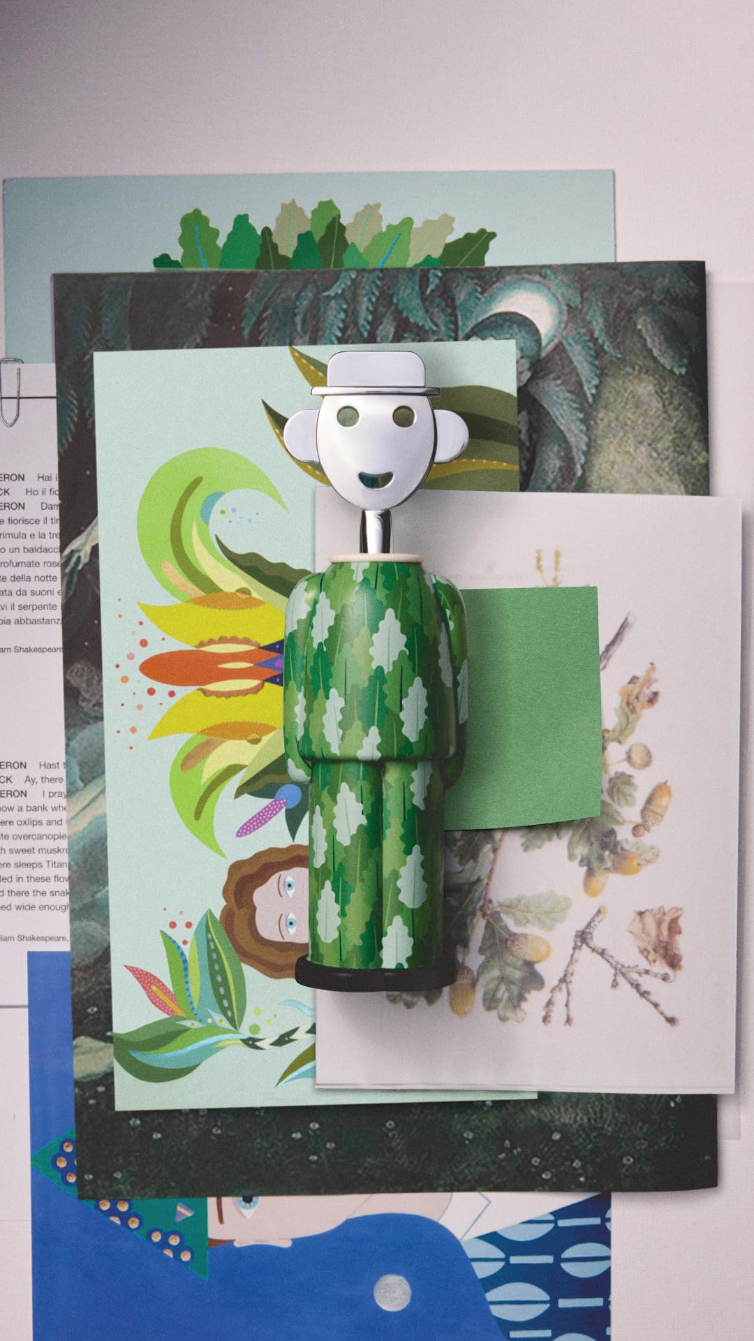 Alessi Alessandro M. Arborea AM23A 32 - Parade Cavatappi di Design, in AlkiPaper® e Zama Cromata, Multicolore