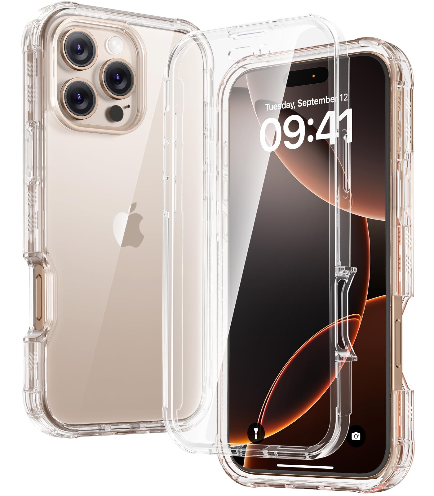 Diaclara Cell Phone Sleeve Pouch Case for iPhone 16 Pro Clear
