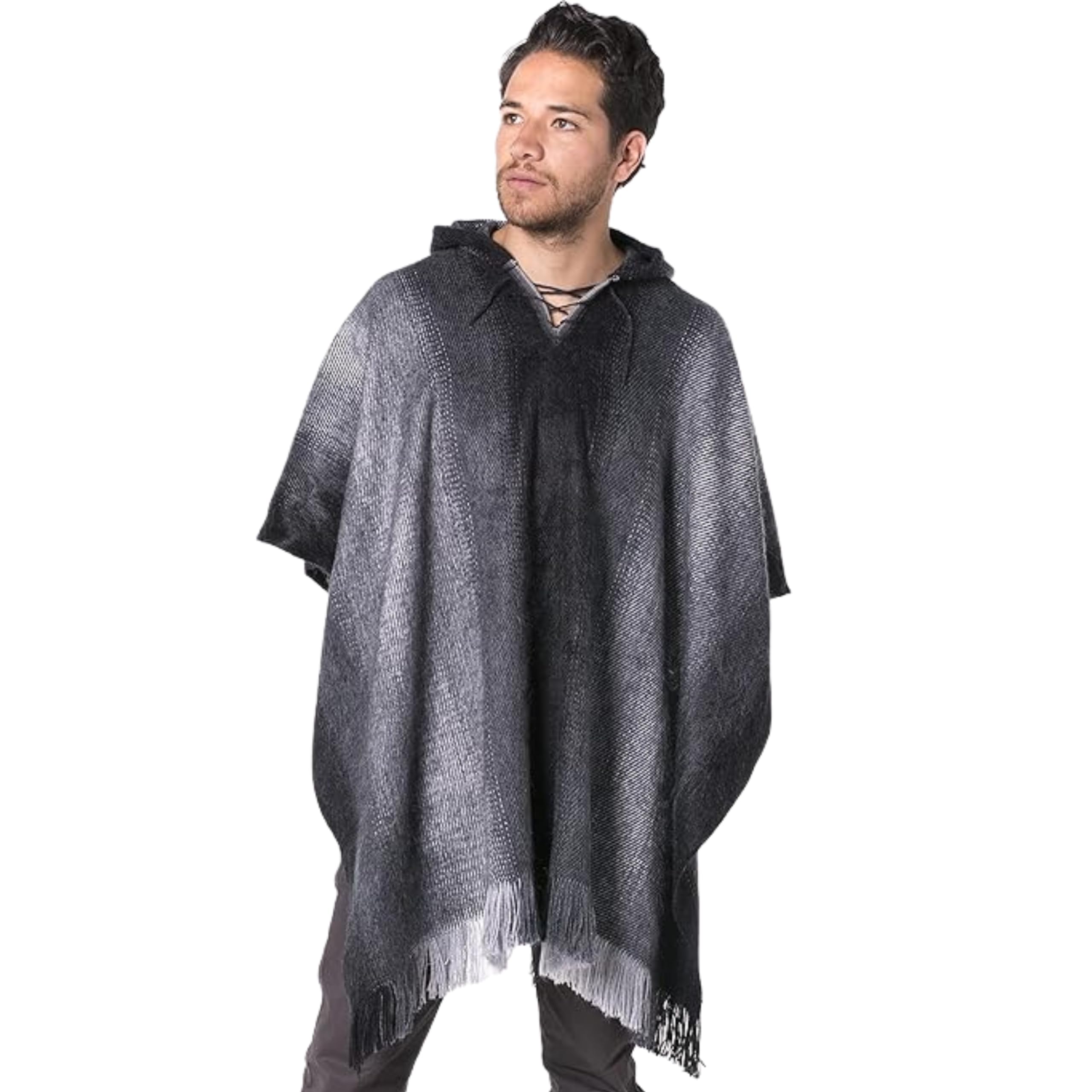 Gamboa Alpaca Wool Poncho for Men