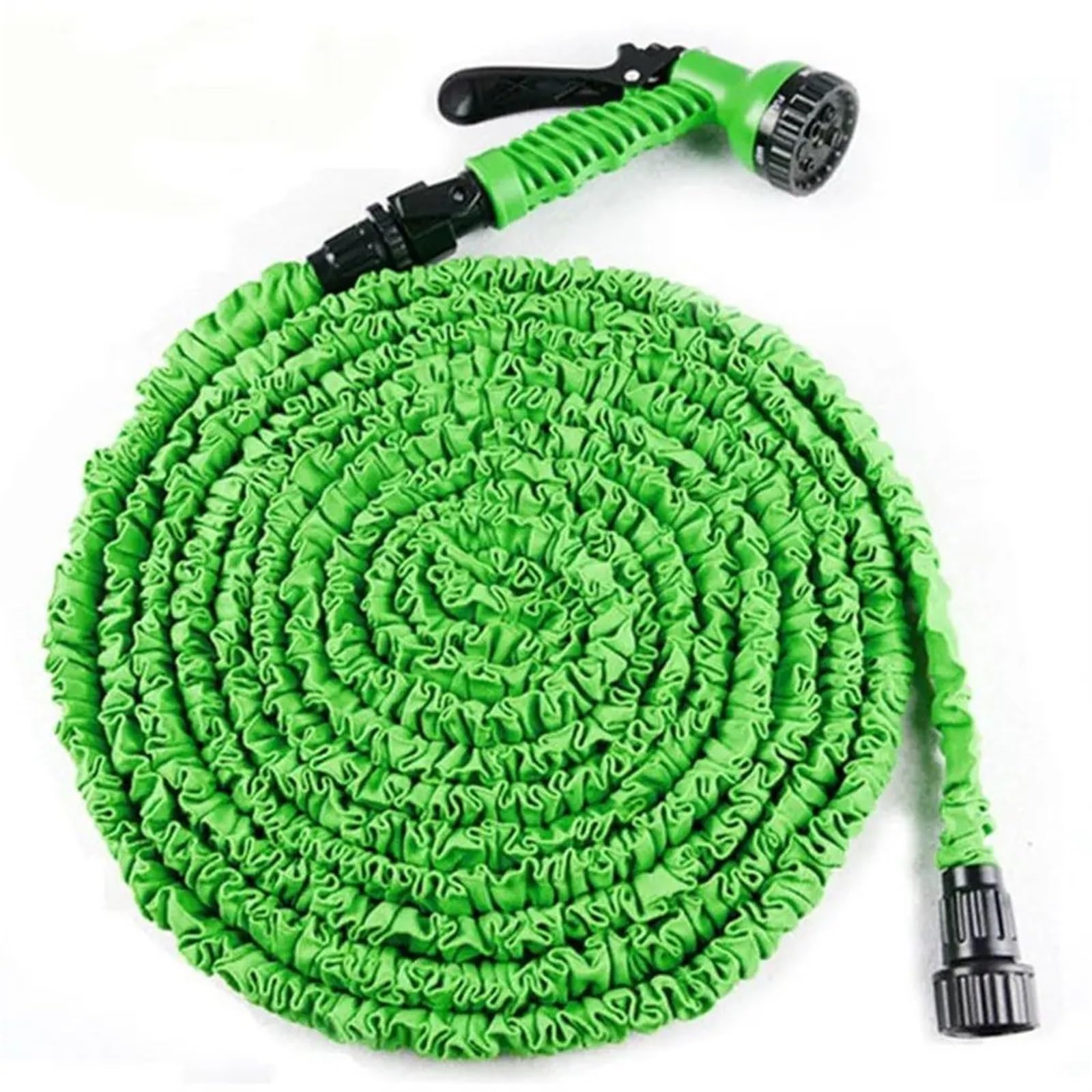 Manguera de Jardín Manguera de jardín de 25 a 200 pies, manguera de agua Flexible extensible, mangueras de plástico, rociador de jardín for lavado de coches, herramientas de riego(Color:45m green)