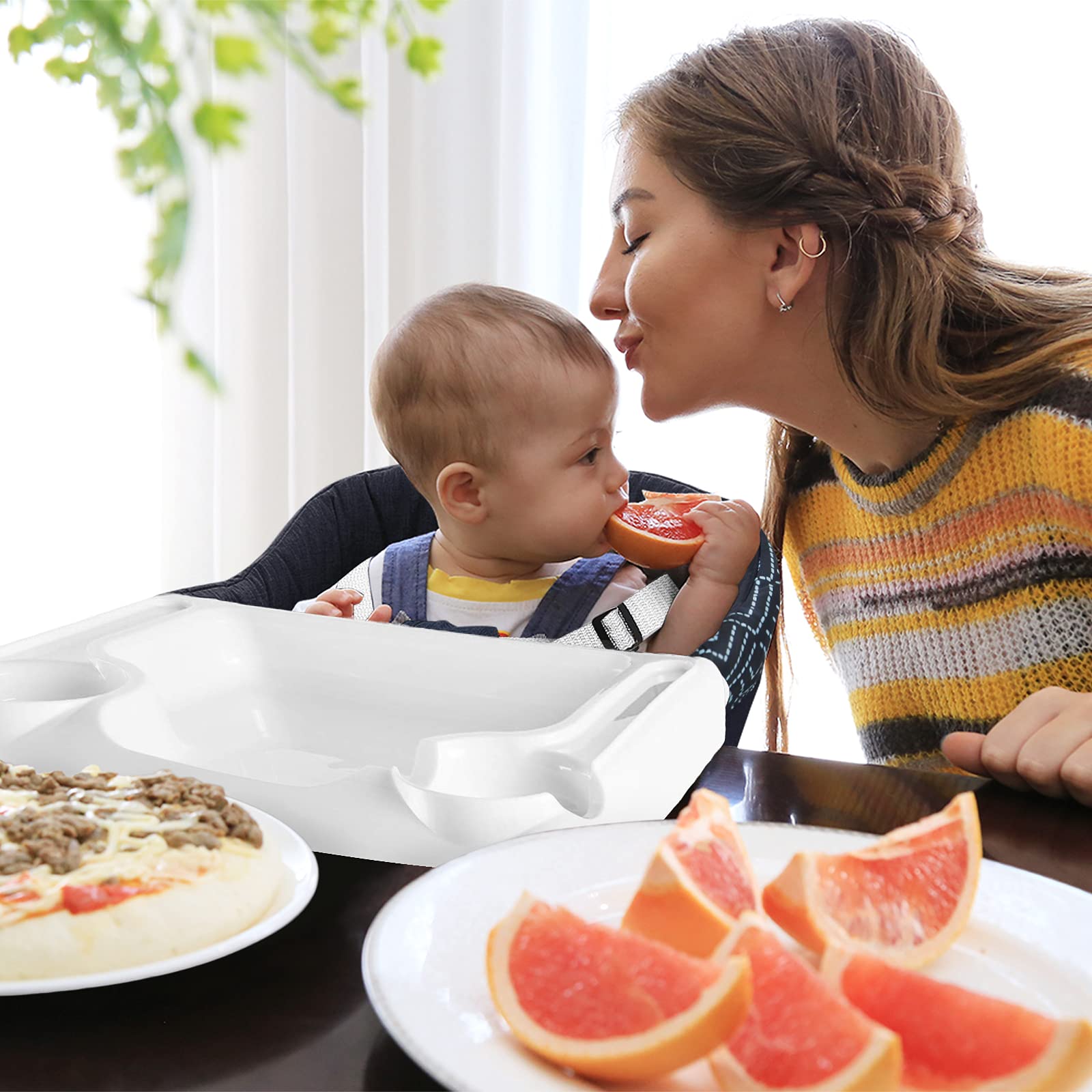 MTWML Hook On High Chair with Tray,Portable Baby High Chair that Attaches to Table,Clip On Fast Table High Chair for Babies and Toddlers.Baby Feeding Seat for Dining Table and Counter to Travel(Black)