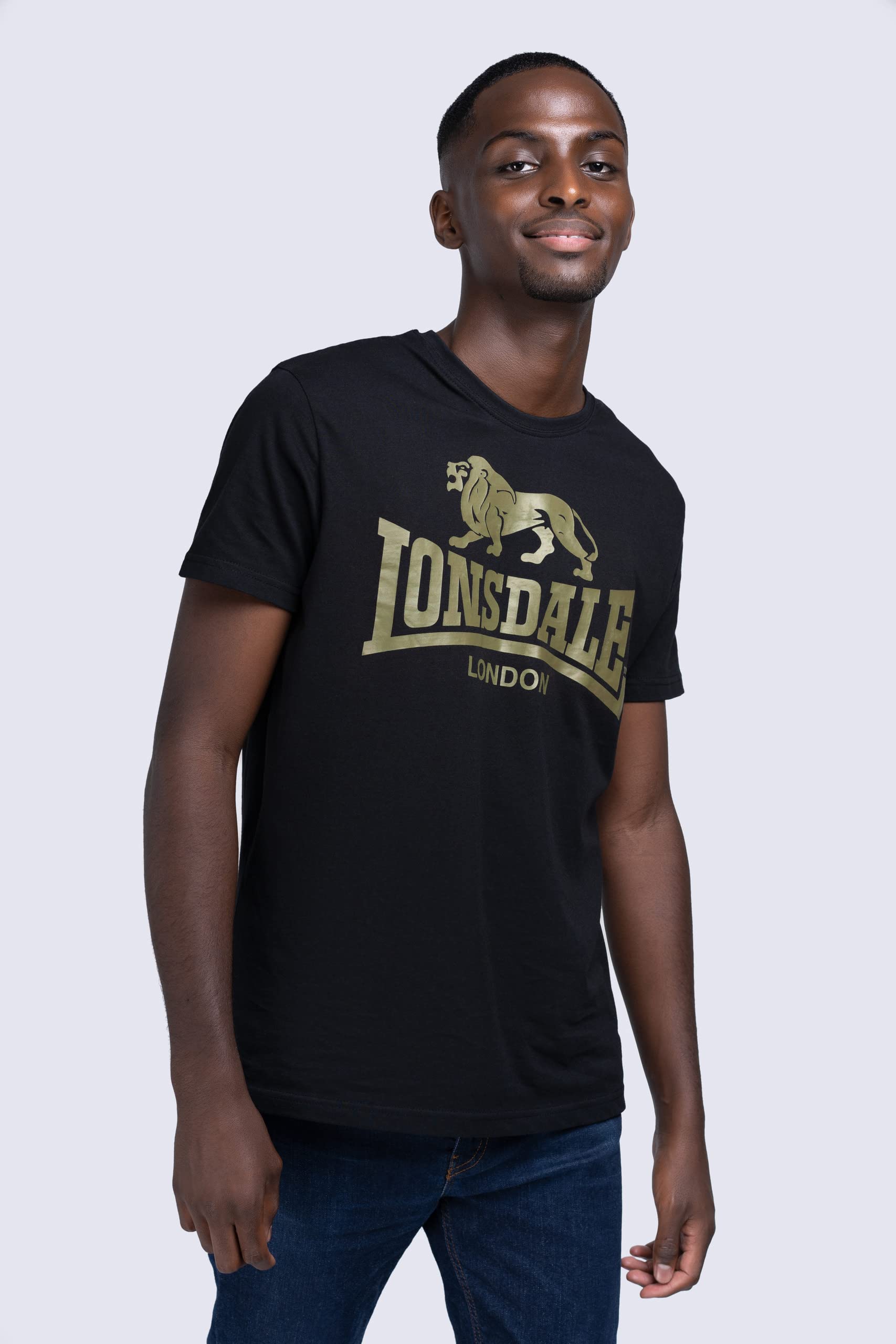 Lonsdale Herren T-Shirt Normale Passform Doppelpack Bangor
