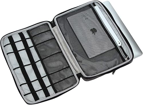 Miniatura 3 de iCozzier 13-13.3 Pulgadas Asa Portátil Maletín Bolsa De Hombro Accesorios Electrónicos Organizador Messenger Estuche De Transporte Con Hombro Y