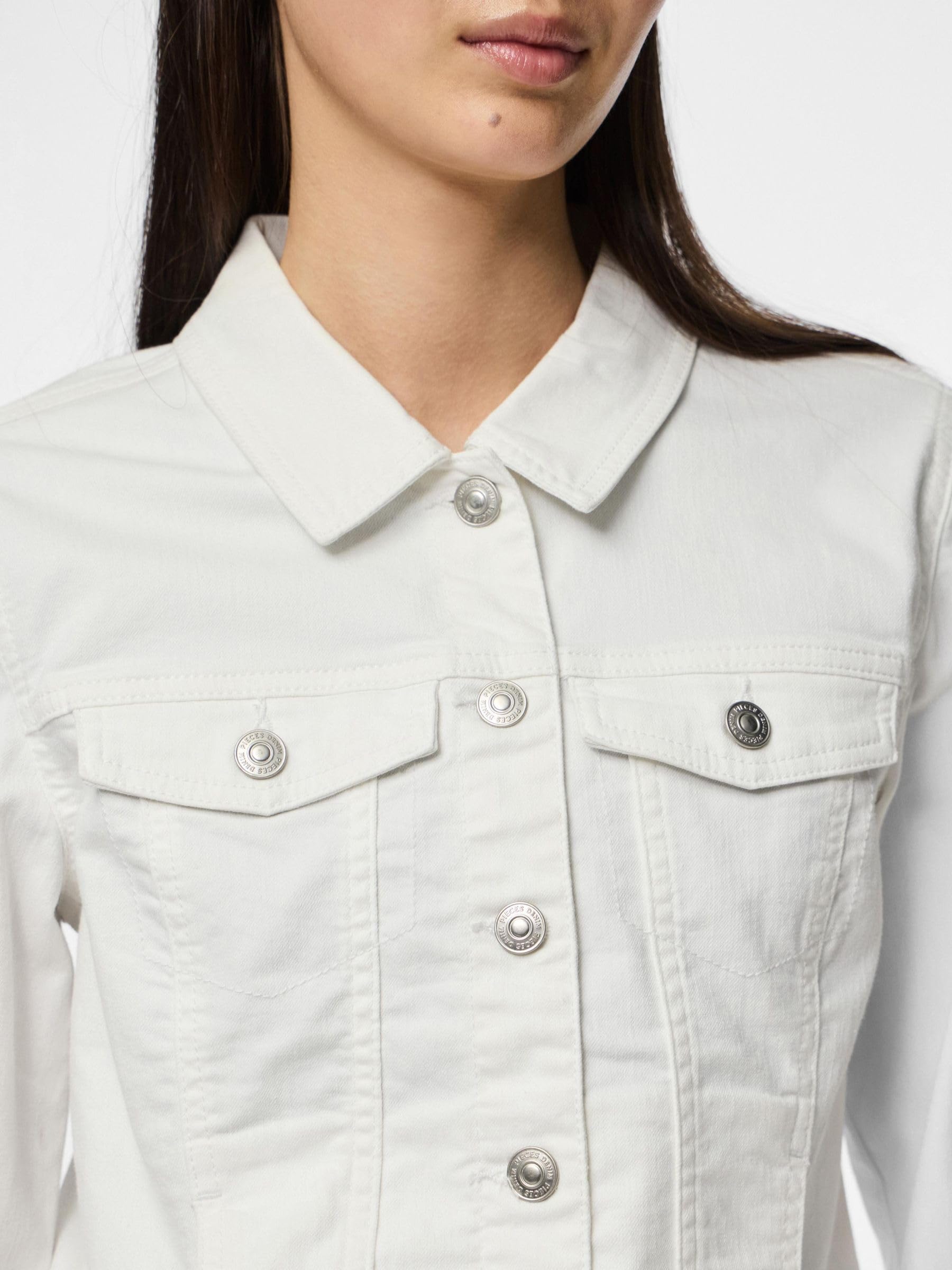 PIECES Pcoia Ls Dnm Jacket Bwhi Noos Bc Blouson en jean Femme (lot de 1)