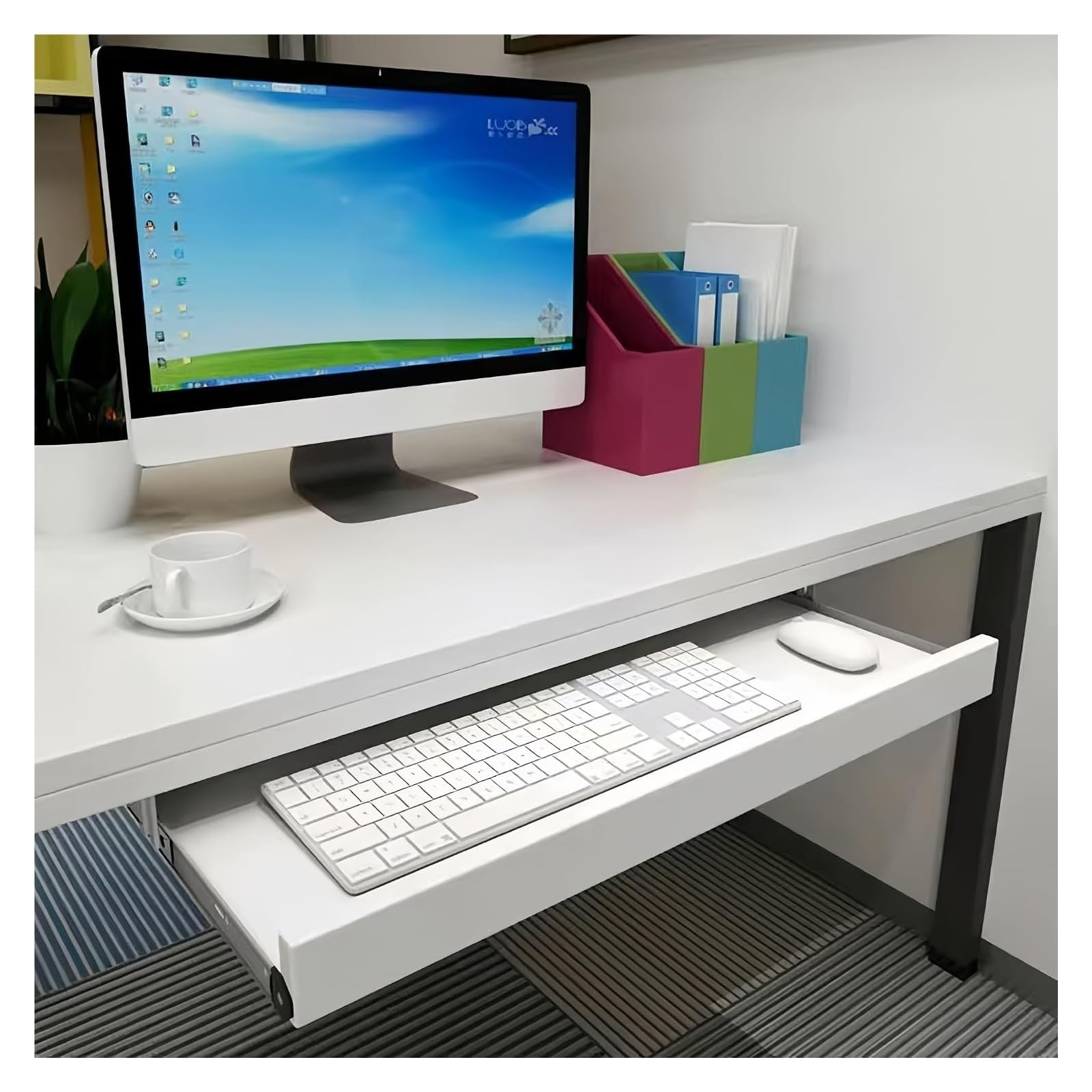 Ergonomics Desk Extender Tray, Desktop Extender Tray, Ergonomic Foldable, Clip-On, For Work Study Gaming, (52-75) x25cm(C,52 * 25cm)