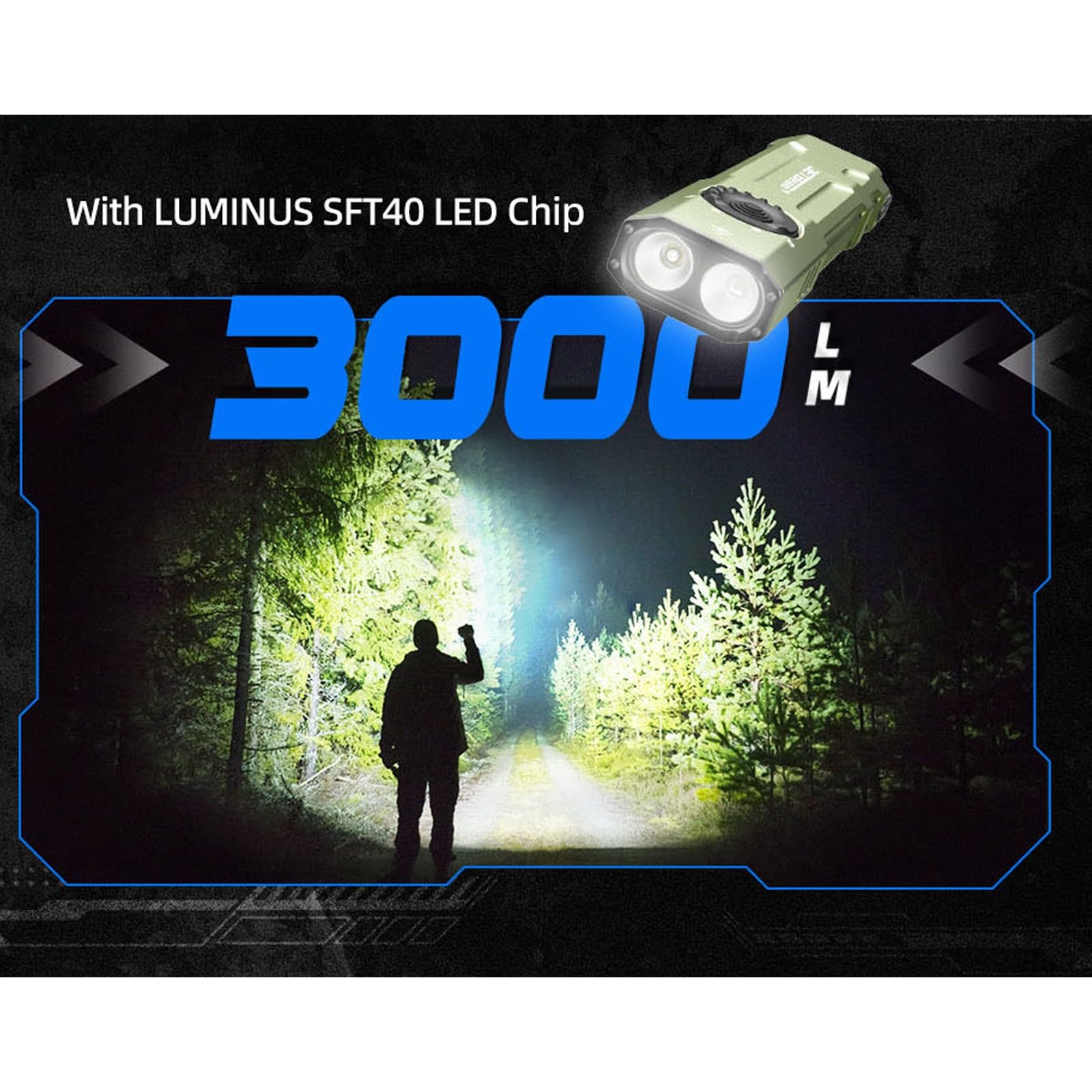 Amazon.co.jp: JETBeam E26 LED EDC 懐中電灯 強力 軍用 最強 3000