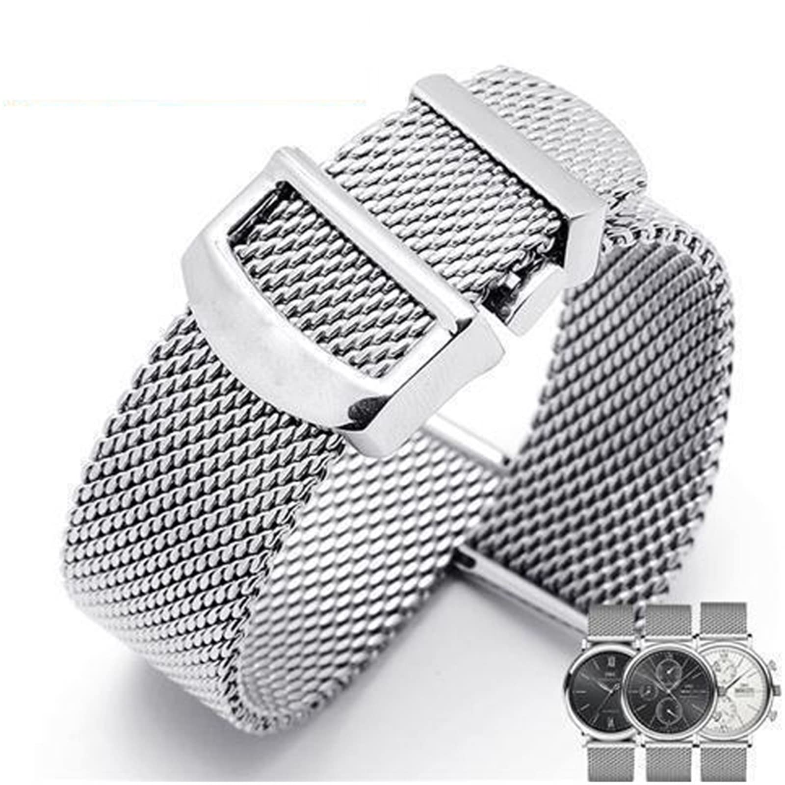 Bransoletka do zegarka dla serii IWC PORTUGIESER W391012 bransoletka męska milan stal nierdzewna 20 mm 22 mm pasek do zegarka paski