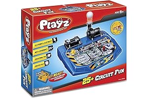 Playz Circuit Board Kit for Kids: STEM Projects Teaching Electricity, Circuits, & Magnetism