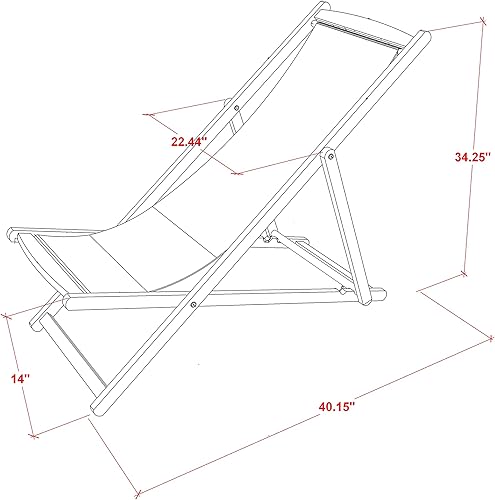 Miniatura 3 de East West Furniture BMRCFNE Monroe - Silla relajante de tela para exteriores para piscina, terraza, césped, madera de eucalipto, 22 x 40 x 34