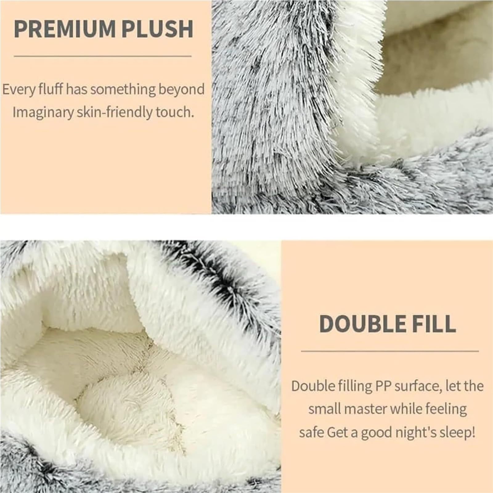 Generisch Olvys Cosy Cocoon legowisko dla psa, Cocoon, legowisko dla zwierząt domowych, z poszewką na poduszkę, nadaje się do prania, okrągłe legowiska dla kotów, materac dla zwierząt domowych