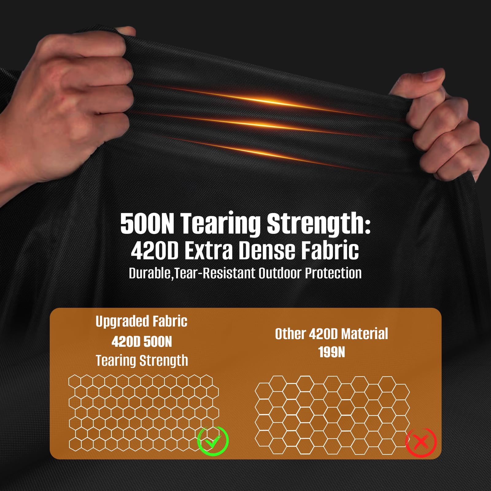 Kovshuiwe - Copertura impermeabile per mobili da giardino, 242 x 182 x 100 cm, 420D, resistente tessuto Oxford in rattan, antivento, protezione UV