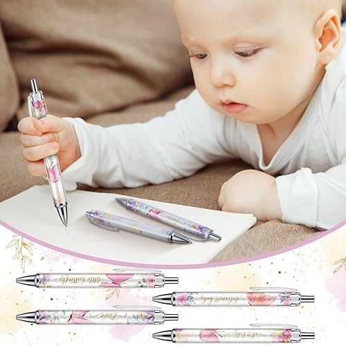 Vista 23 de Chuangdi 24 bolígrafos retráctiles a granel, con tinta negra, regalos para invitados, suministros escolares