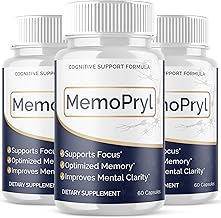 (3 Pack) Memopryl Capsules, Memopryl Brain Pills with Natural Ingredients, Advanced Formula Memo Pryl Maximum Strength Health & Wellness Multivitamin Supplement Pills for Women and Men (180 Capsules)