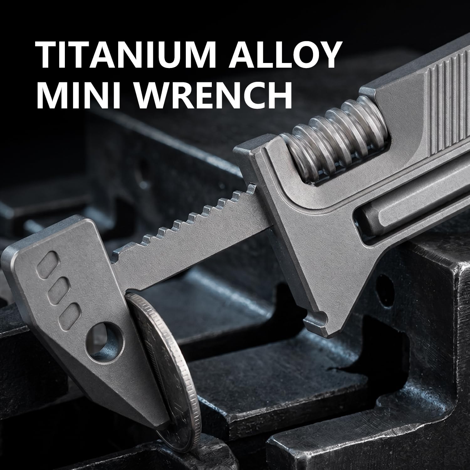 WARHERO Titanium EDC Pry Bar Multitool with Ratchet Screwdriver, Wrenches, Crowbar, Bottle and Box Openers, Compact Versatile Pocket Pry Bar for Everyday Carry
