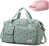 Vista 367 de Pequeña bolsa de gimnasio para mujer, bolsa de viaje con compartimento para zapatos