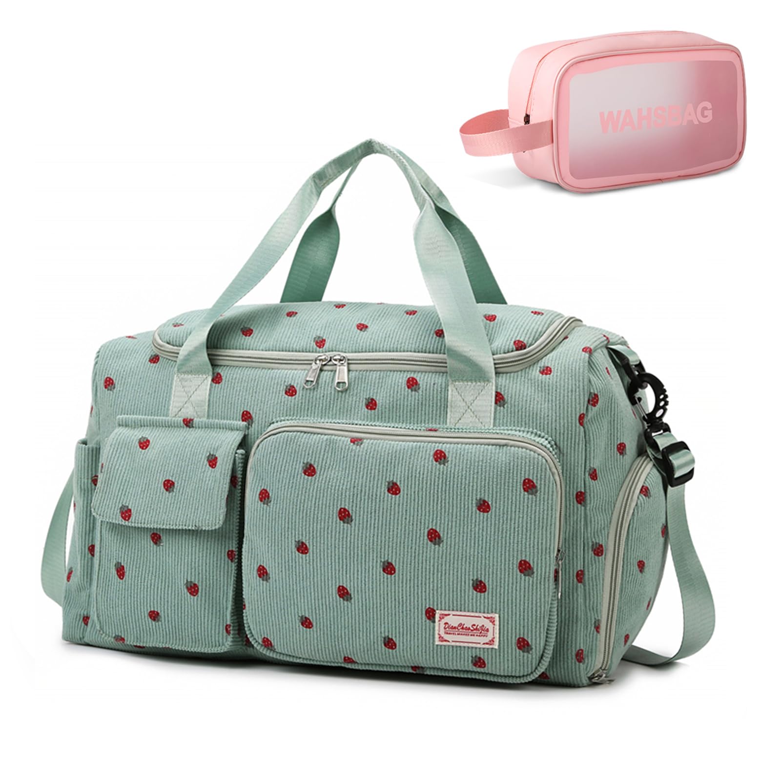 Small Gym Bag for Women, Travel Duffle Bag Carry On Weekender Bag with Shoe Compartment