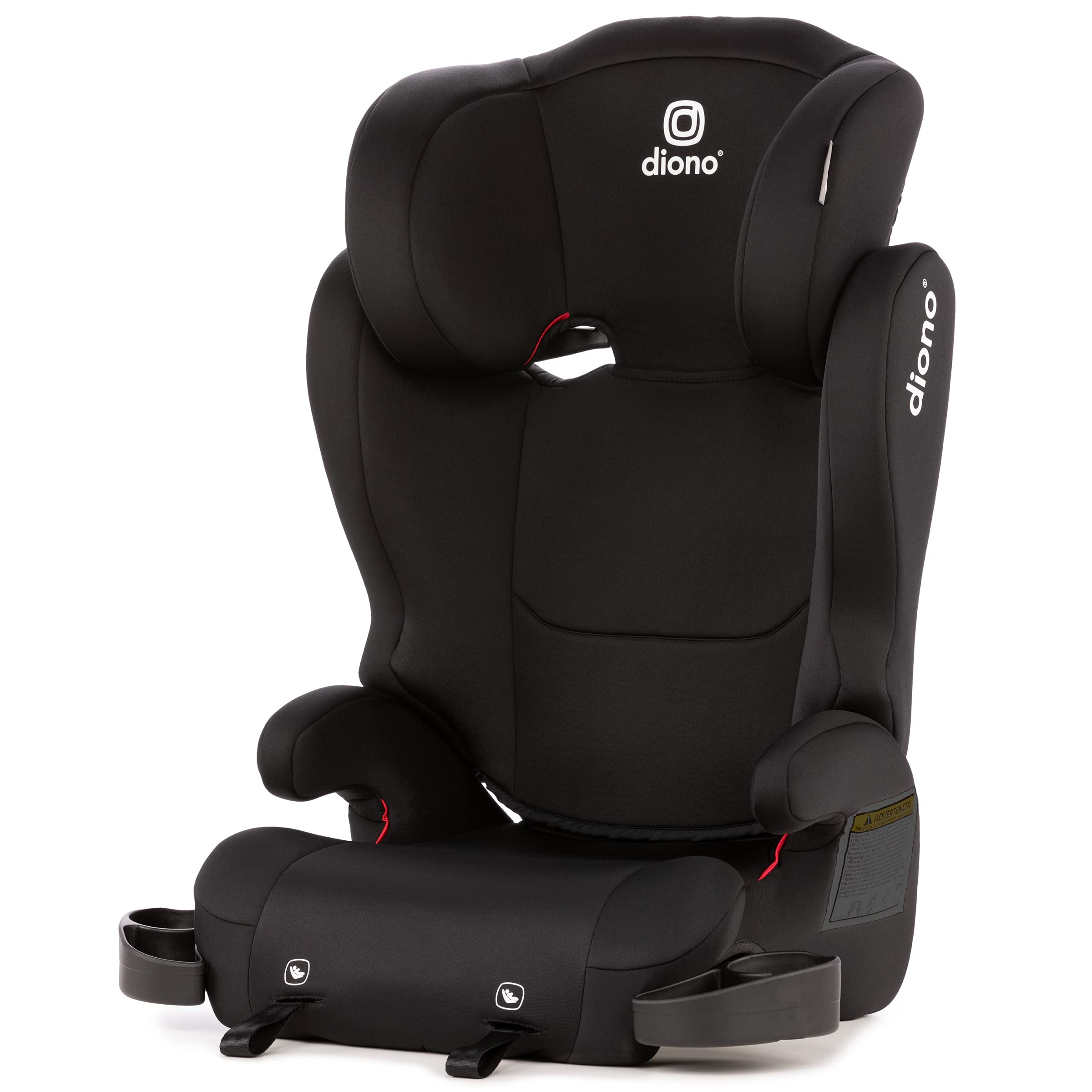 Diono Cambria 2 Latch, 2-in-1 Belt Positioning Booster Seat, High-Back to Backless Booster XL Space and Room to Grow, 8 Years 1 Booster Seat, Black