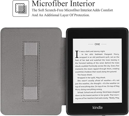 Miniatura 3 de Funda para Kindle Paperwhite 2018, delgada funda protectora de piel sintética con función de apagado y encendido automático para Kindle Paperwhite