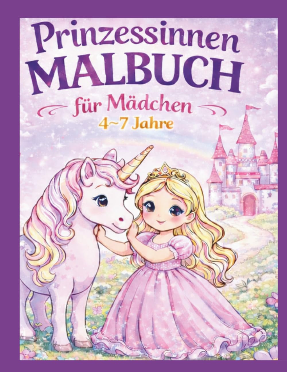 Prinzessin Malbuch für Mädchen: Ausmalbilder für Kinder 4–7 Jahre