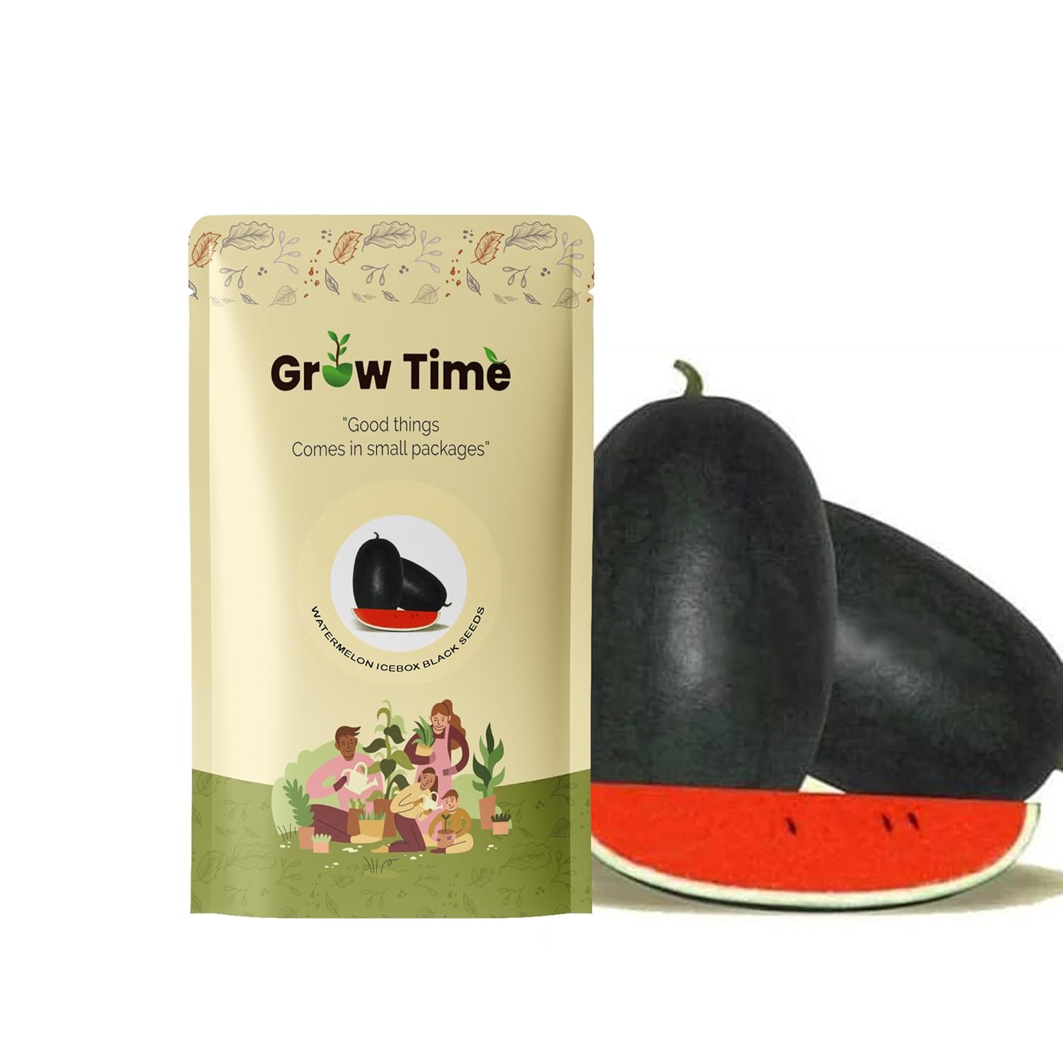 Growtime Watermelon Icebox Black Vegetable Seeds, Vegetable Seeds for