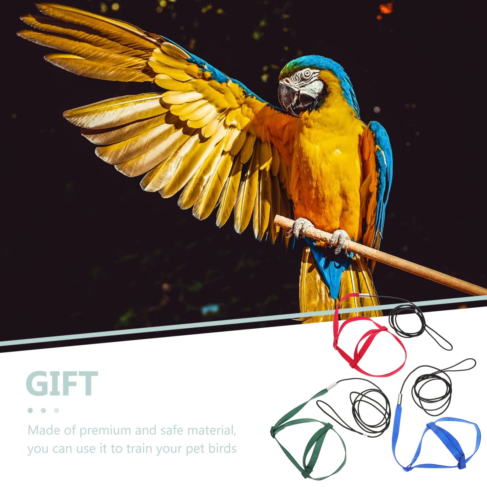 FOMIYES 12piezas Arnés Ajustable para Aves para Entrenamiento De Periquitos y De y Entrenamiento para Pájaros De Accesorios