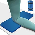 Coussin de genou de yoga 0.8inch (20mm) Tapis de yoga épais avec des tapis de porte pour les genoux sans douleur, les elbows et le dos, tapis d'entraînement pour la gymnastique à domicile, Pilates, planches, rouleaux ab