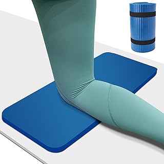 Yoga Knee Pad Cushion, Thick Yoga Mat 0.8inch (20mm) with Yoga Mat Carrier Strap, Mats for Pain Free Knees, Elbows, Wrists…