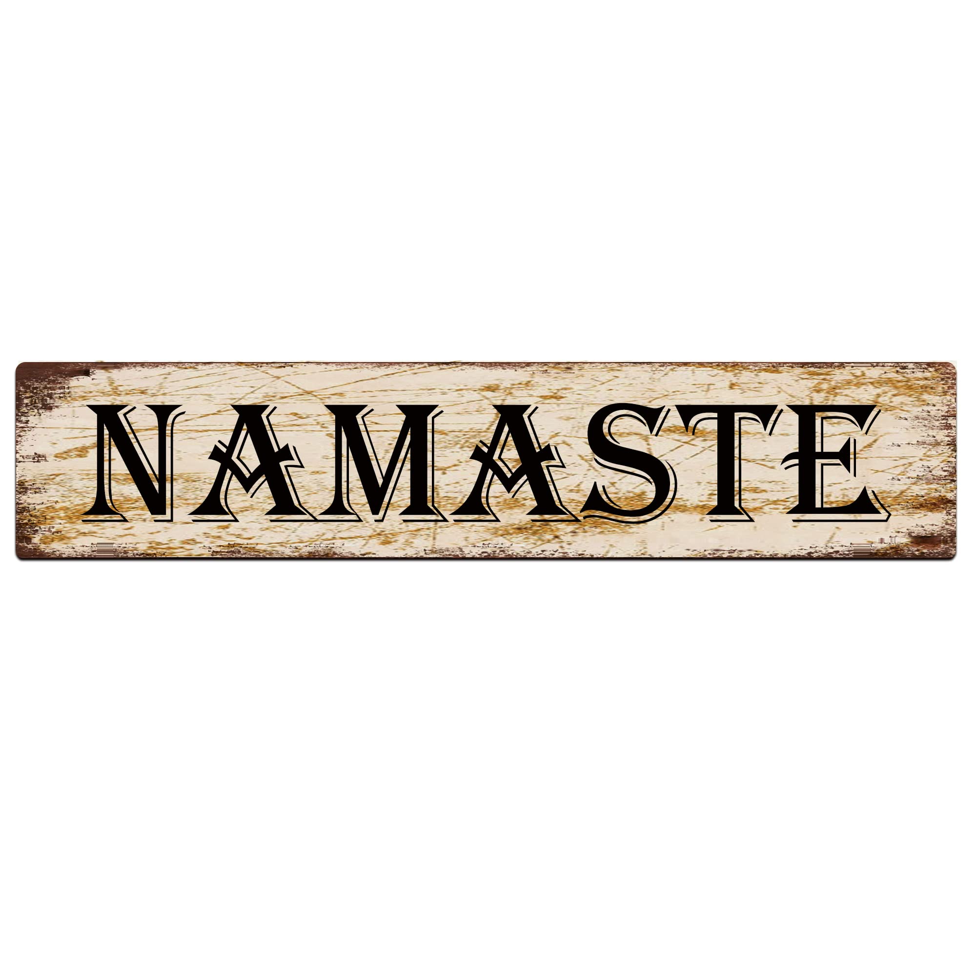 Namaste Sign Vintage Metal Sign Retro Metal Plaque Bar Pub Poster Wall Art Decor Tin Sign 4x16 Inch