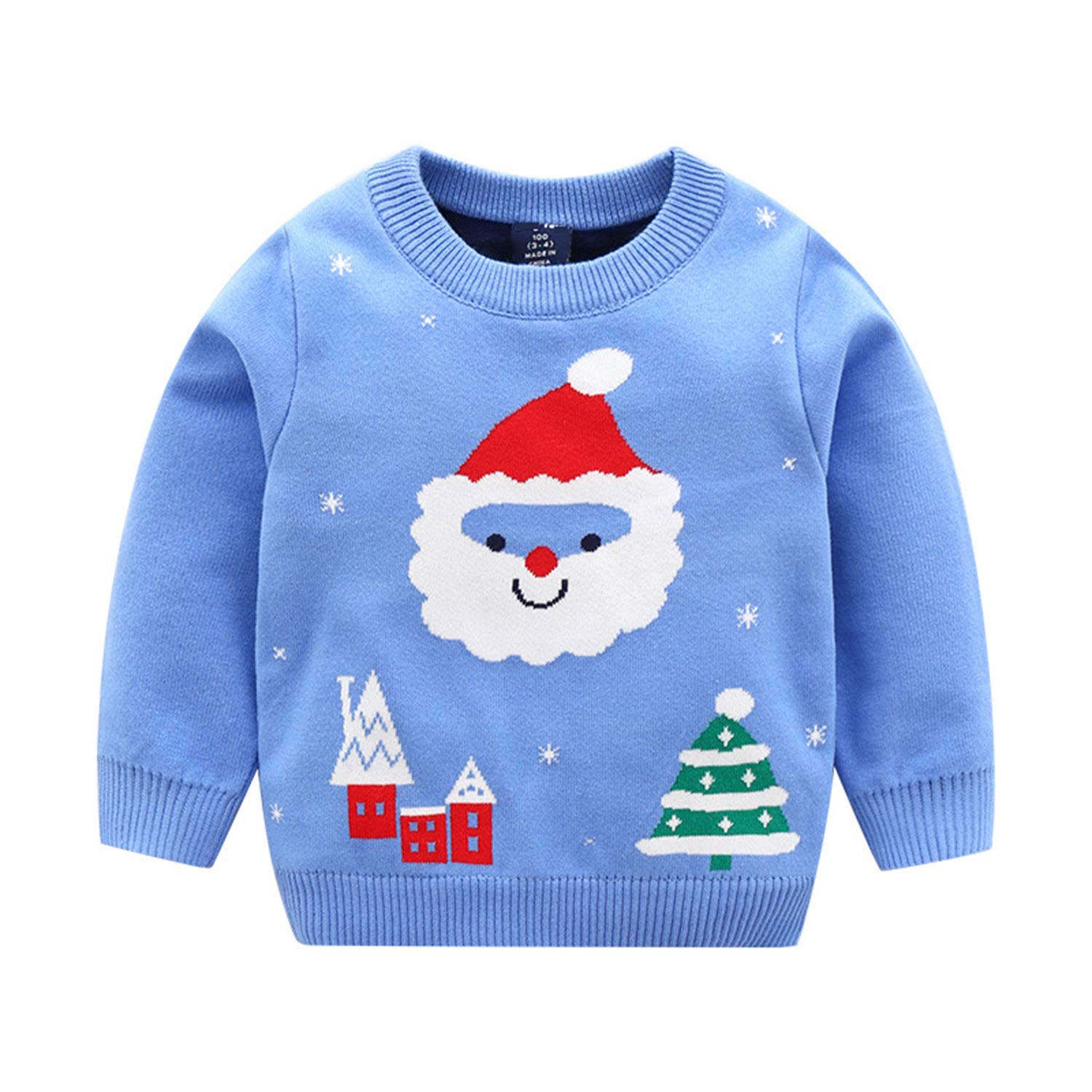 Boys Girls Baby Kids Casual Autum Winter Father Christmas Long Sleeve Sweaters Soft Warm Children's Sweater Coats