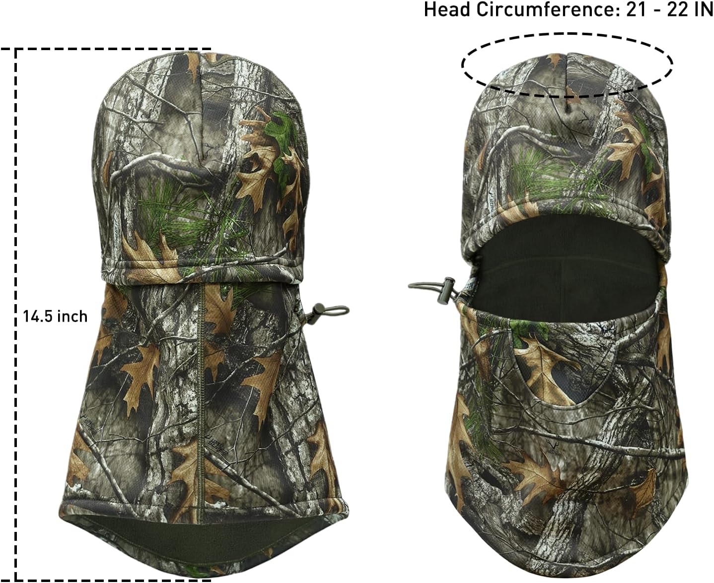 LOOGU Camo Balaclava for Hunting, Winter Balaclava Face Mask with Fleece - Image 3